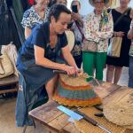 Finition d'un tapis ovale